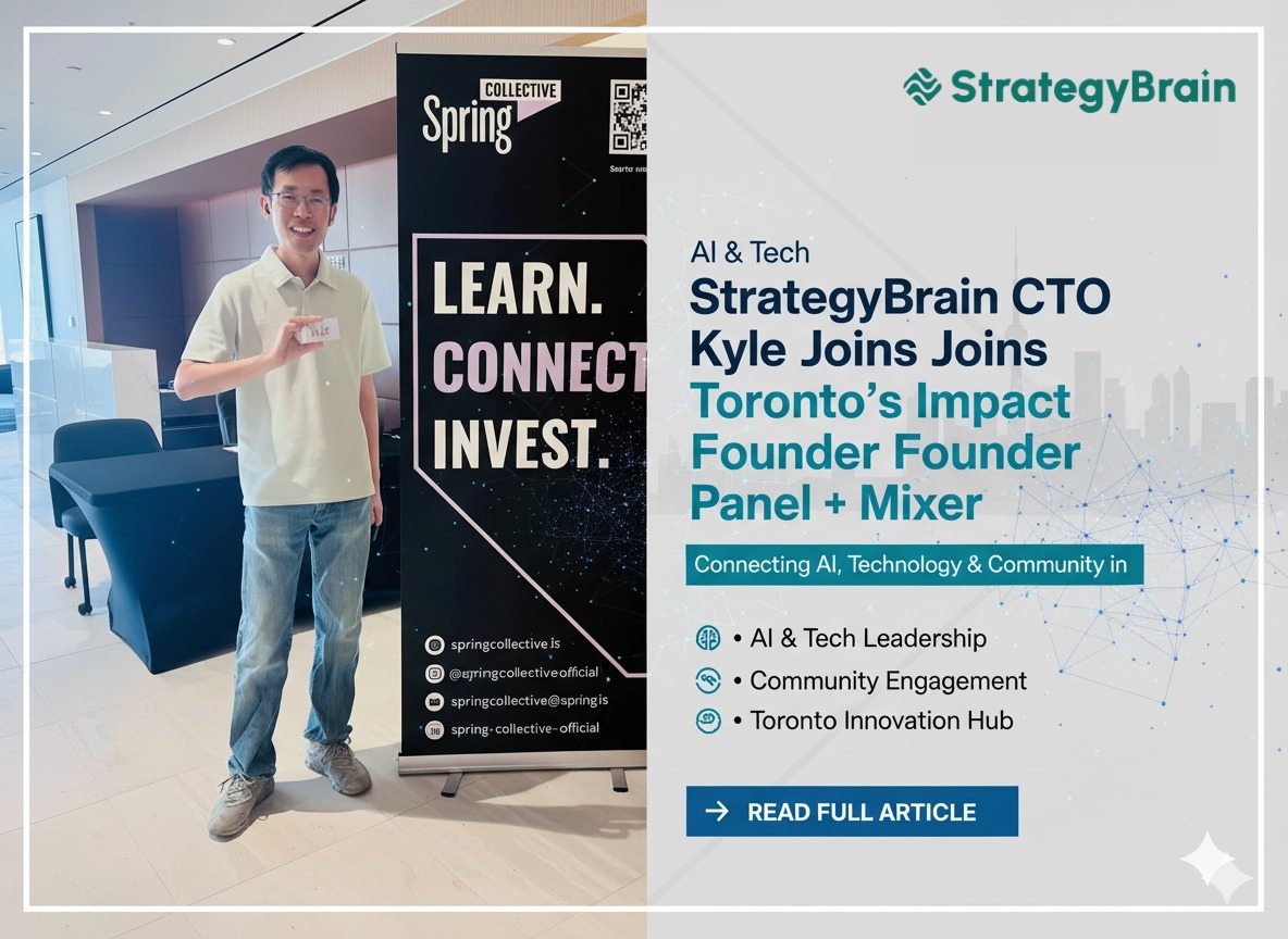 StrategyBrain CTO Kyle Joins Toronto’s Impact Founder Panel + Mixer
